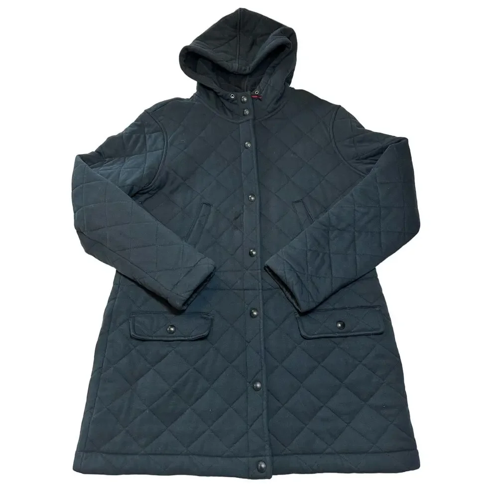 Lauren Ralph Lauren Women’s Quilted Hooded Below Waist Blue Jacket Coat Size L